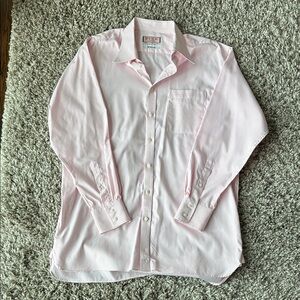 Thomas Pink Pink Striped Button-Up Shirt 17 1/2